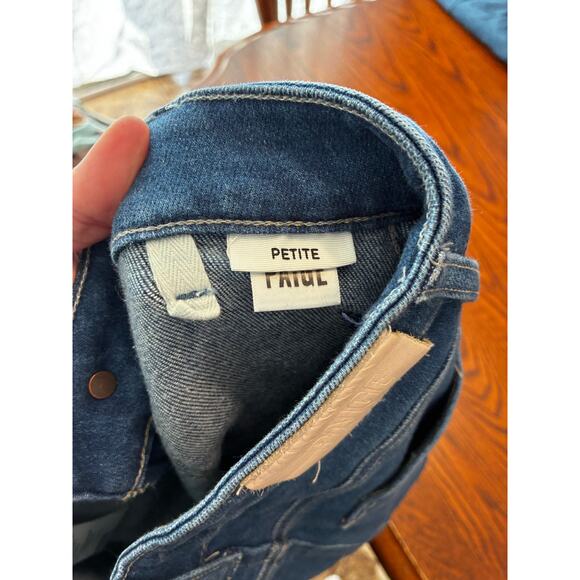 Paige Anessa Jeans High Waist Wide Leg Dark Wash Women's Petite 25 - Picture 6 of 9